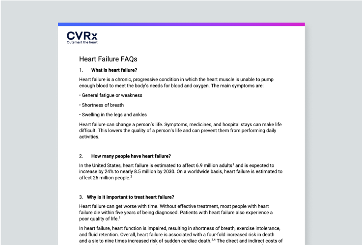 heart failure faqs in a word document